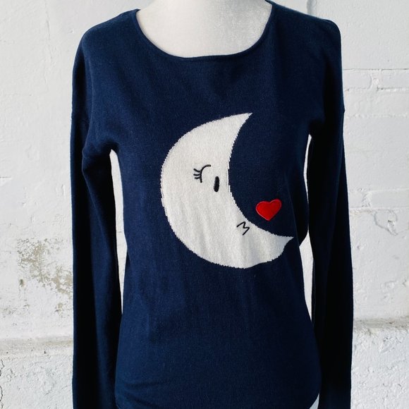 Kookai Sweaters - RARE KooKai Crescent Moon Heart Crew Neck Pullover Sweater (size S)